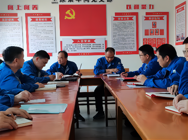 3月6日下午，公司領(lǐng)導(dǎo)馬軍忙在尿素車間組織生活上做點(diǎn)評(1).png