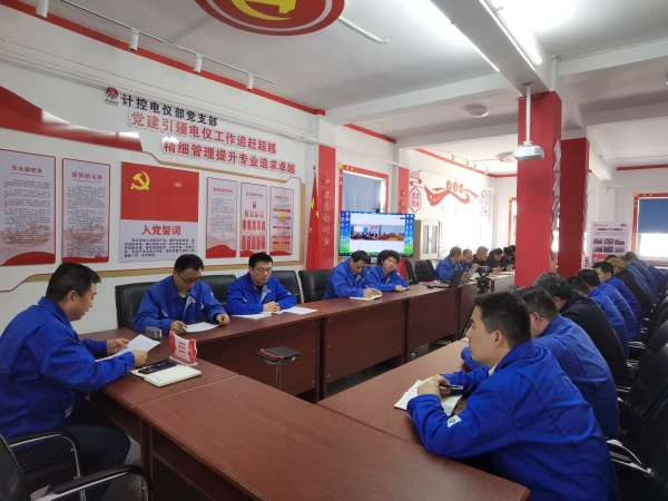 2025年3月，在支部學(xué)習(xí)會(huì)之余，計(jì)控電儀部黨支部書記王文波帶領(lǐng)黨員領(lǐng)導(dǎo)干部認(rèn)真梳理一二期檢修項(xiàng)目計(jì)劃.jpg